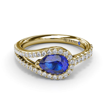 Sapphire and  Wrap Ring