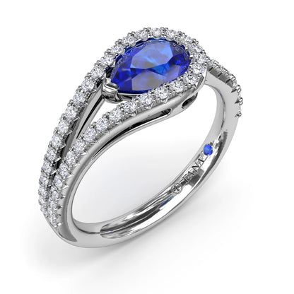Sapphire and  Wrap Ring