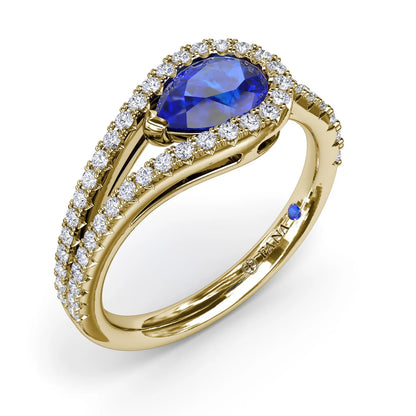 Sapphire and  Wrap Ring