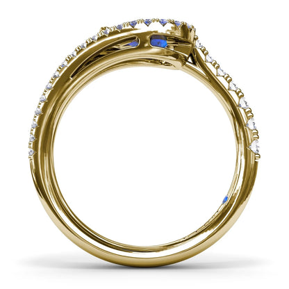 Sapphire and  Wrap Ring