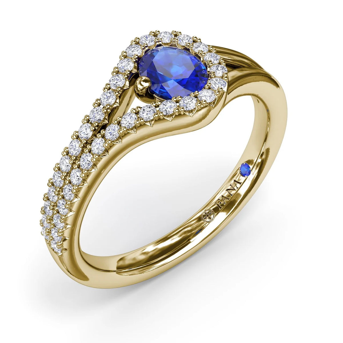 Split Sapphire and  Wrap Ring