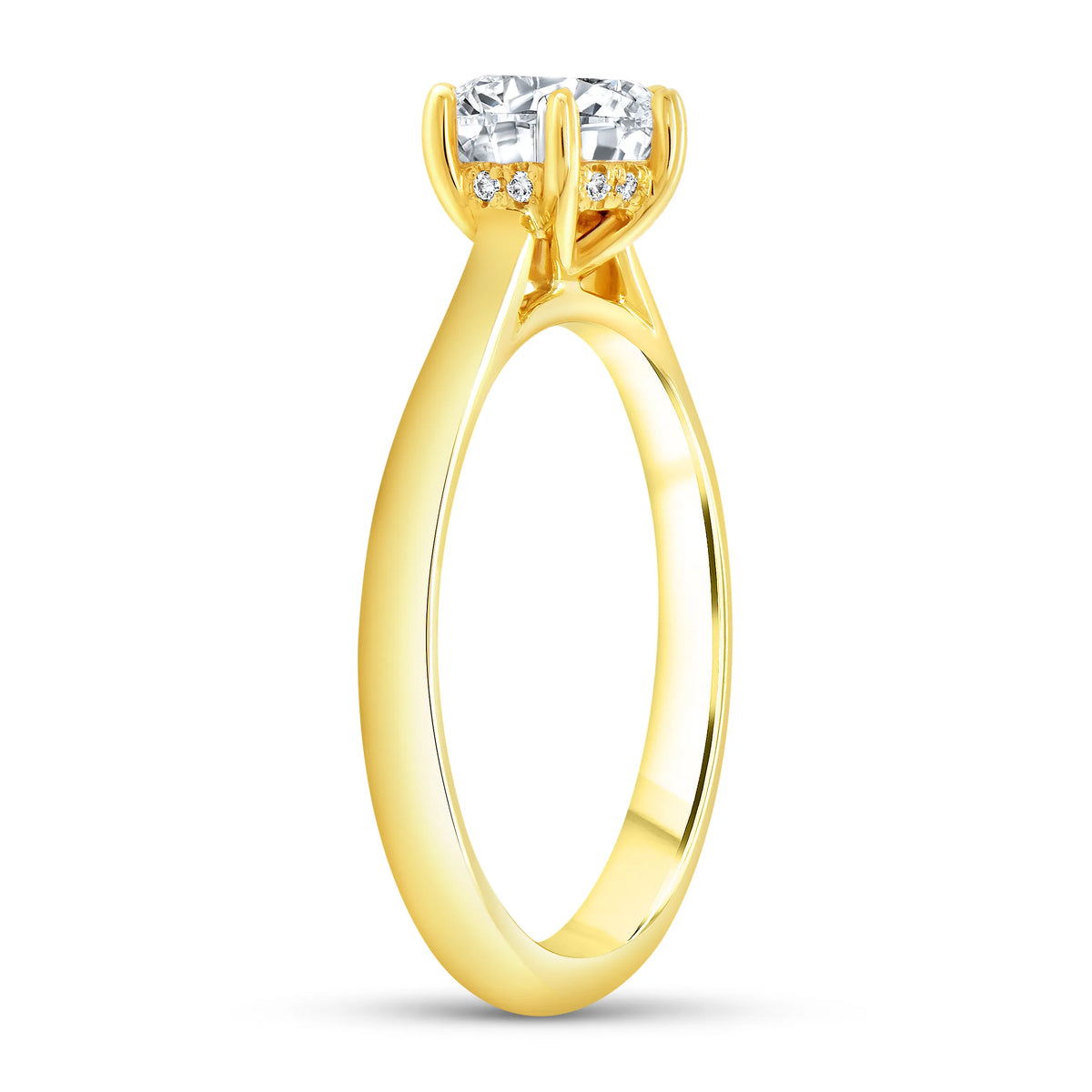 Uneek Timeless Collection Solitaire Round Engagement Ring