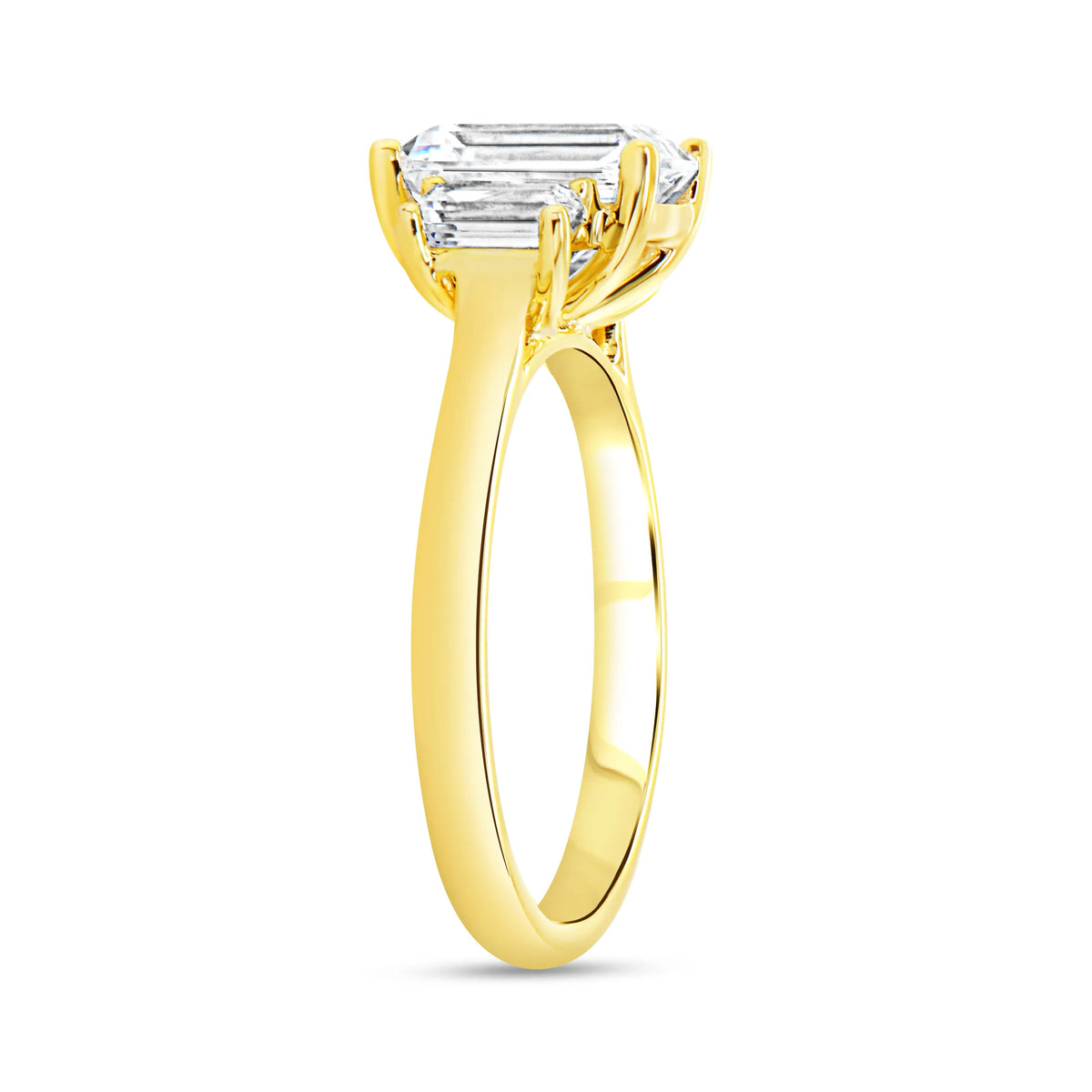 Uneek Alexandria Collection Three-Stone Engagement Ring