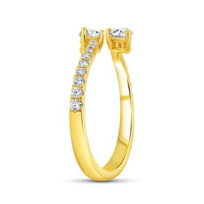 Uneek Stackable Collection Bypass Fashion Ring