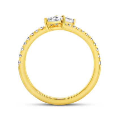 Uneek Stackable Collection Bypass Fashion Ring