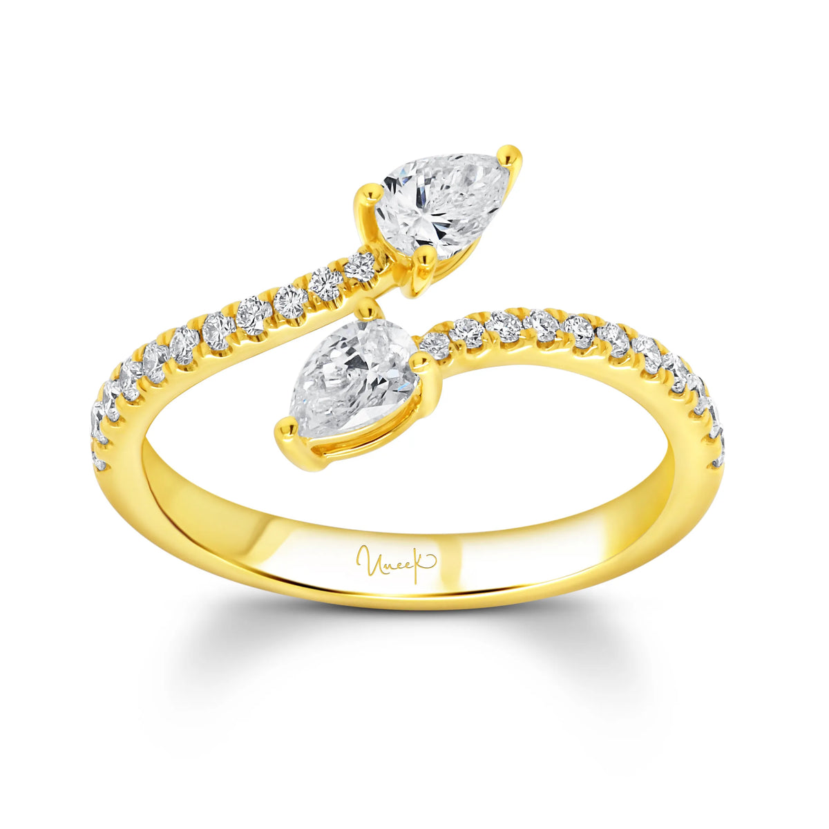 Uneek Stackable Collection Bypass Fashion Ring