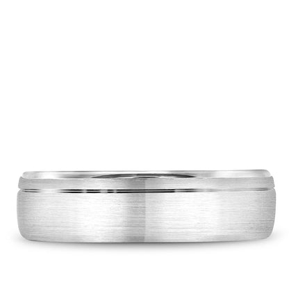 6.50mm Bleu Royale Wedding Band in White Gold