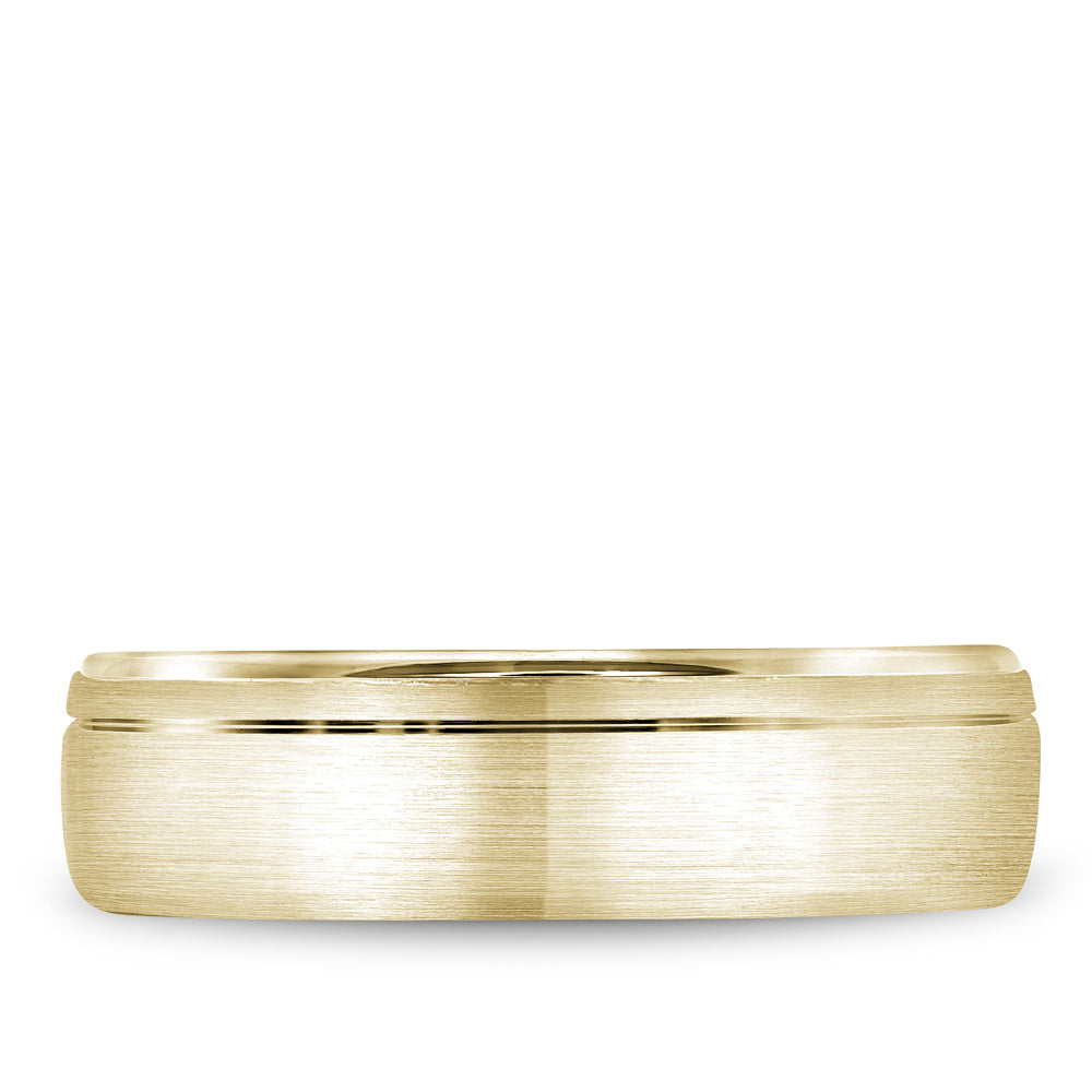 6.50mm Bleu Royale Wedding Band in Yellow Gold