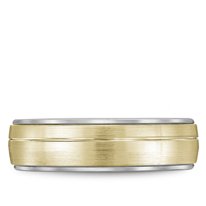 5.50mm Bleu Royale Wedding Band in Y&W Gold