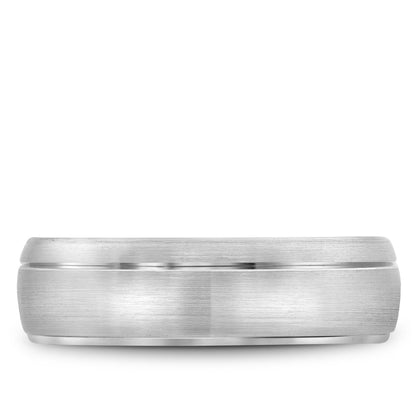 6.50mm Bleu Royale Wedding Band in White Gold