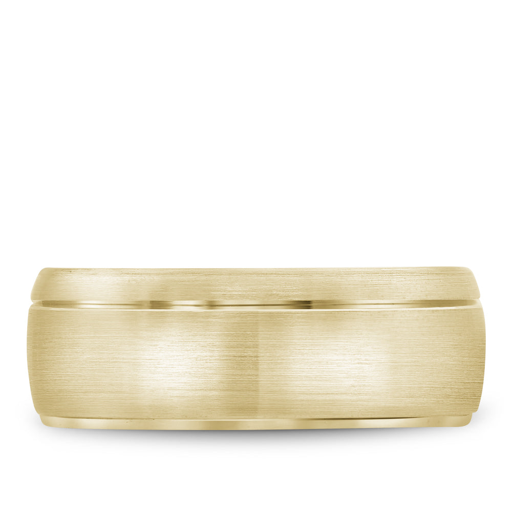 8.50mm Bleu Royale Wedding Band in Yellow Gold