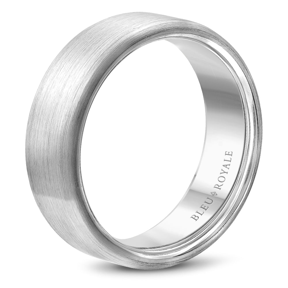 7.50mm Bleu Royale Wedding Band in White Gold
