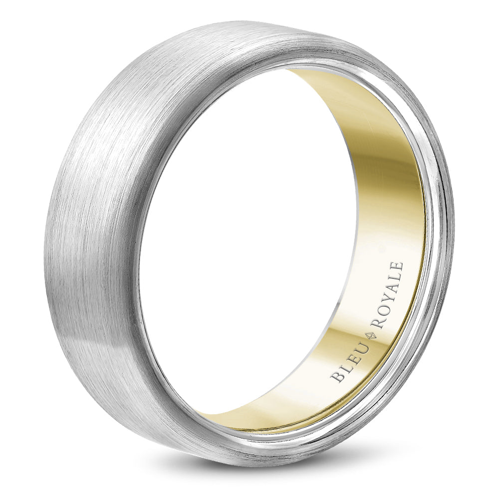 7.50mm Bleu Royale Wedding Band in W&Y Gold