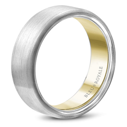 7.50mm Bleu Royale Wedding Band in W&Y Gold