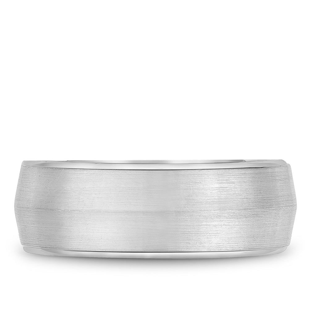 8.00mm Bleu Royale Wedding Band in White Gold