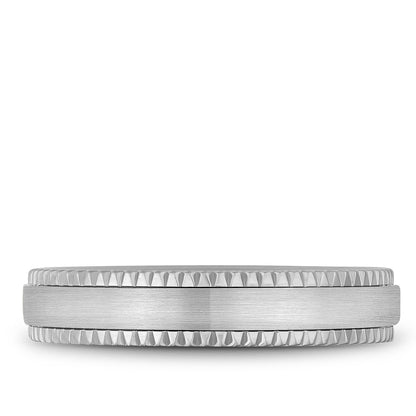 4.00mm Bleu Royale Wedding Band in White Gold