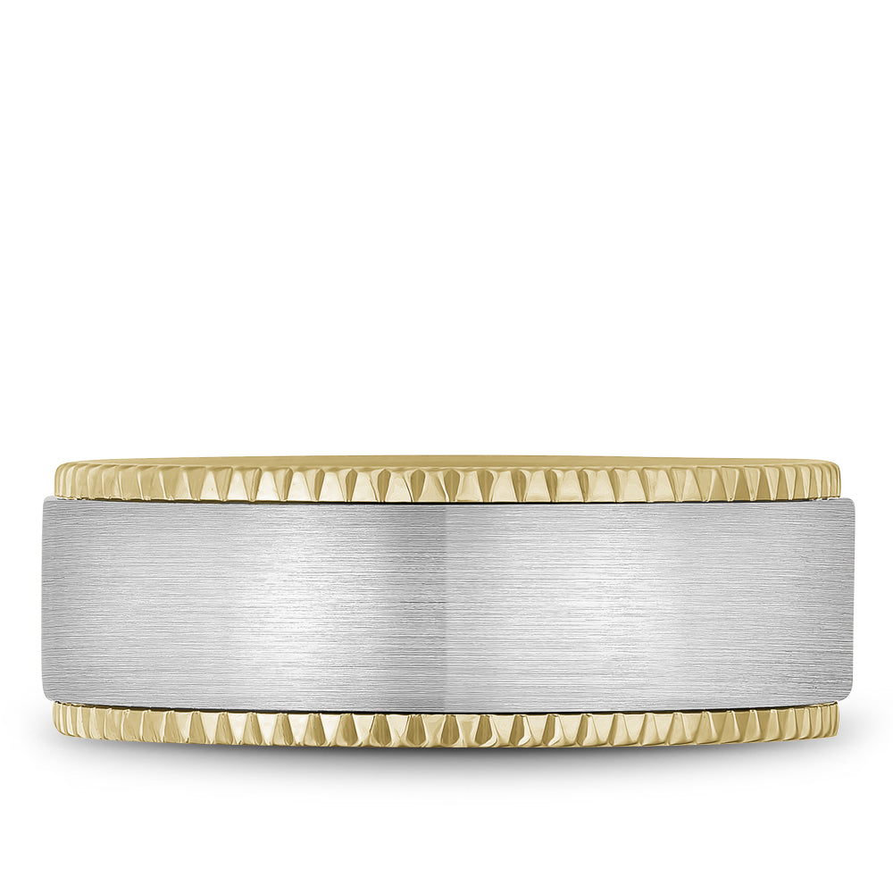 8.00mm Bleu Royale Wedding Band in W&Y Gold