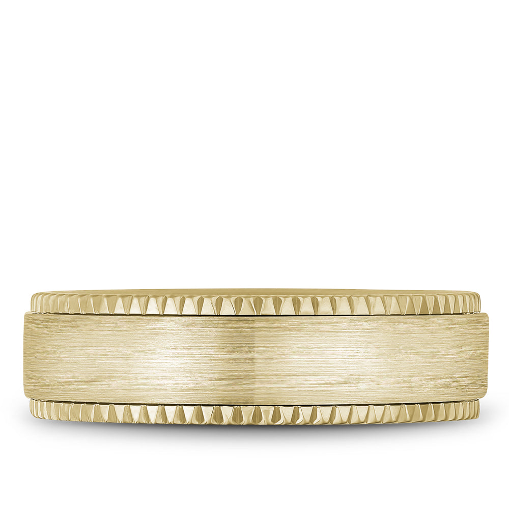6.00mm Bleu Royale Wedding Band in Yellow Gold
