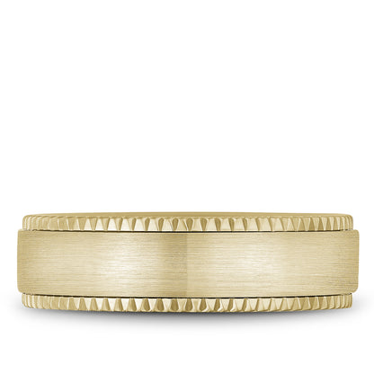 6.00mm Bleu Royale Wedding Band in Yellow Gold