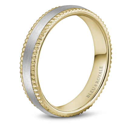 4.50mm Bleu Royale Wedding Band in W&Y Gold