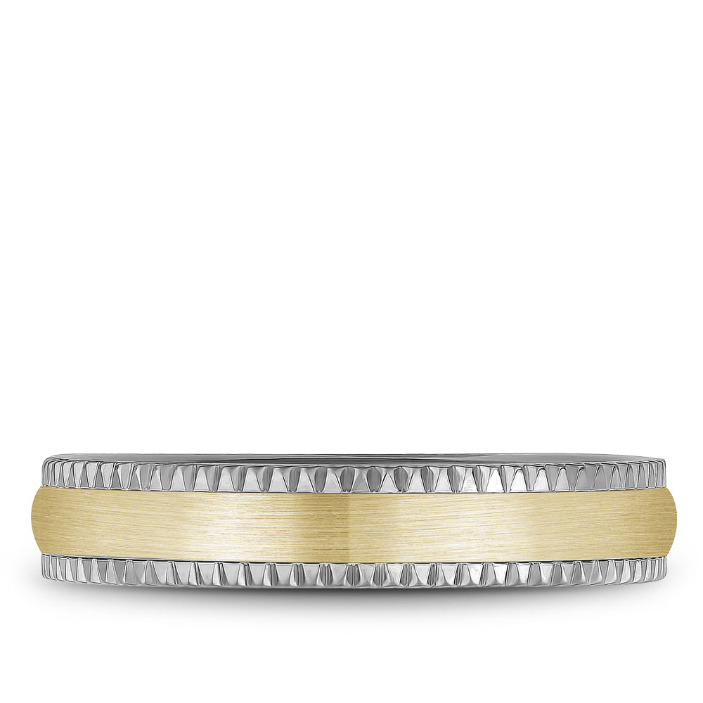 4.50mm Bleu Royale Wedding Band in Y&W Gold