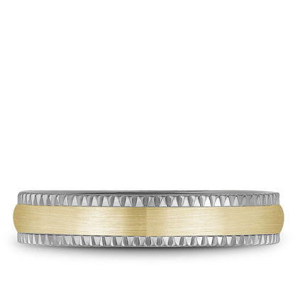 4.50mm Bleu Royale Wedding Band in Y&W Gold
