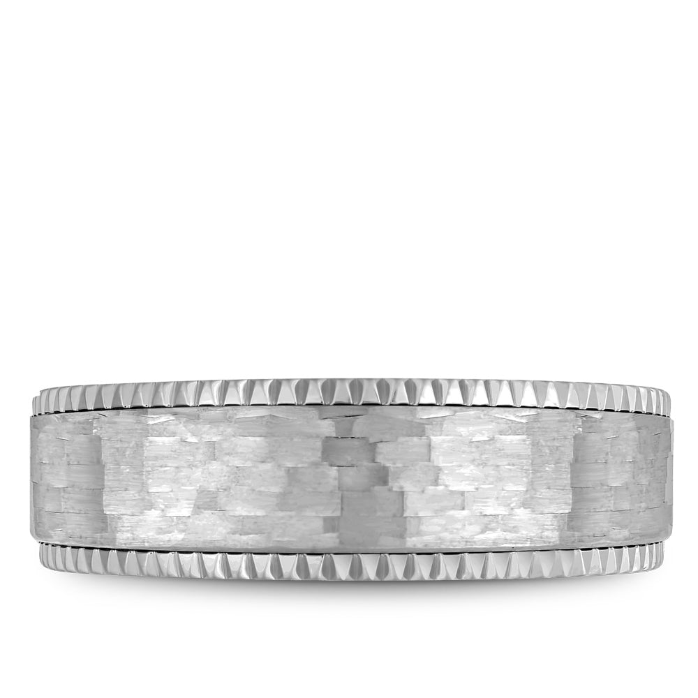 7.50mm Bleu Royale Wedding Band in White Gold