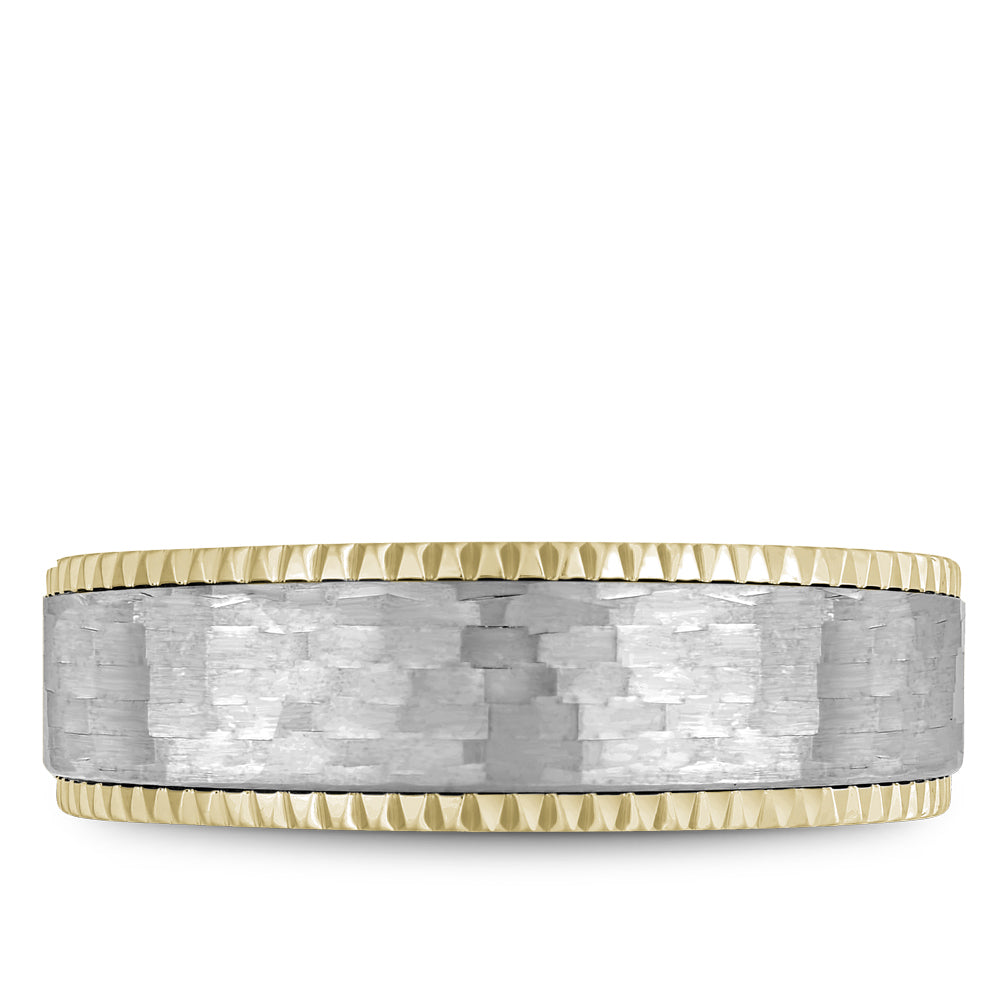 7.50mm Bleu Royale Wedding Band in W&Y Gold