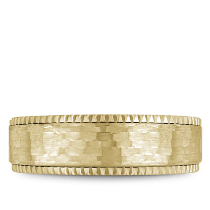 7.50mm Bleu Royale Wedding Band in Yellow Gold