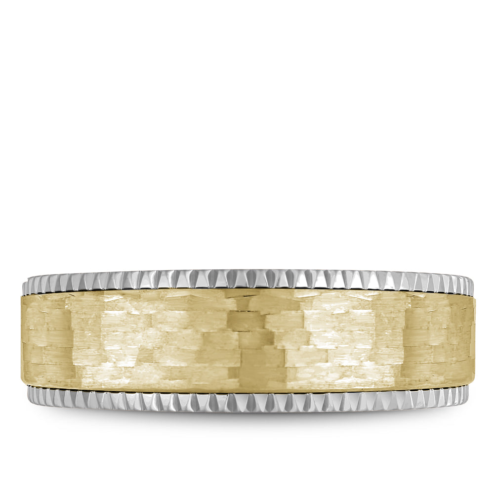 7.50mm Bleu Royale Wedding Band in Y&W Gold
