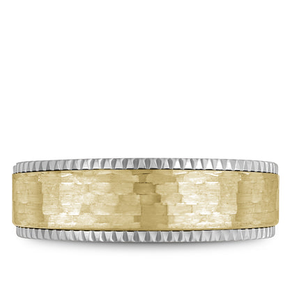 7.50mm Bleu Royale Wedding Band in Y&W Gold