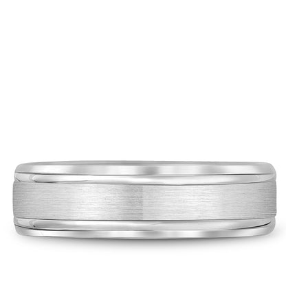 6.50mm Bleu Royale Wedding Band in White Gold