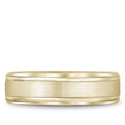 6.50mm Bleu Royale Wedding Band in Yellow Gold