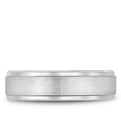 6.50mm Bleu Royale Wedding Band in White Gold