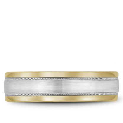 6.00mm Bleu Royale Wedding Band in W&Y Gold