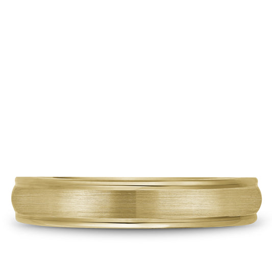 4.50mm Bleu Royale Wedding Band in Yellow Gold