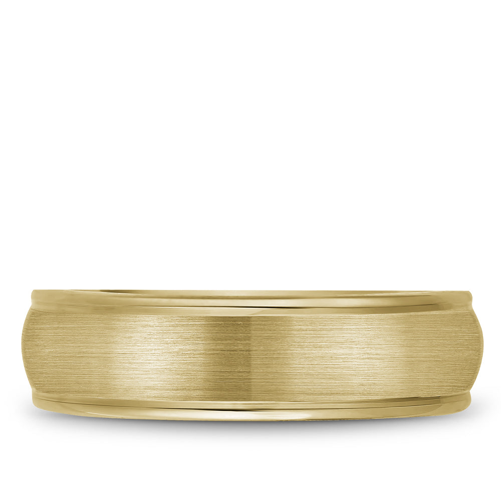 6.50mm Bleu Royale Wedding Band in Yellow Gold