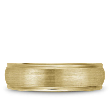 6.50mm Bleu Royale Wedding Band in Yellow Gold