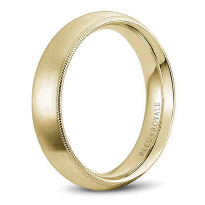 5.50mm Bleu Royale Wedding Band in Yellow Gold