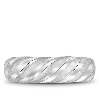 7.00mm Bleu Royale Wedding Band in White Gold