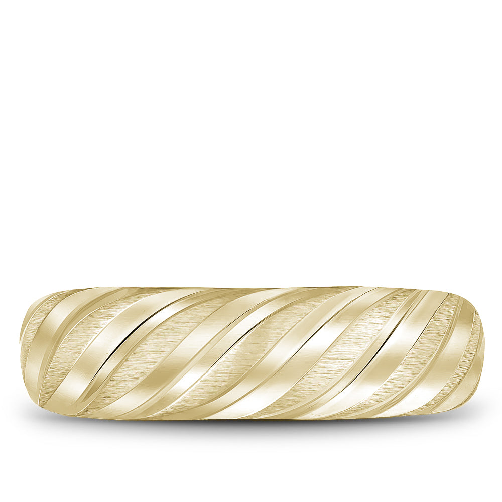 7.00mm Bleu Royale Wedding Band in Yellow Gold