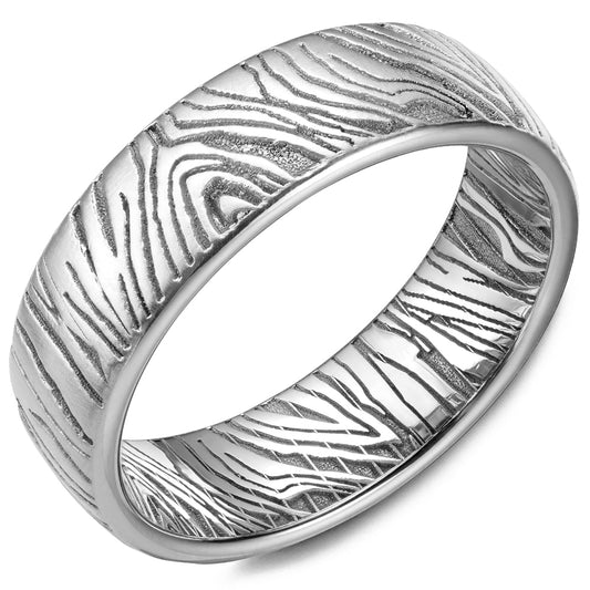 7.00mm Bleu Royale Wedding Band in White Gold