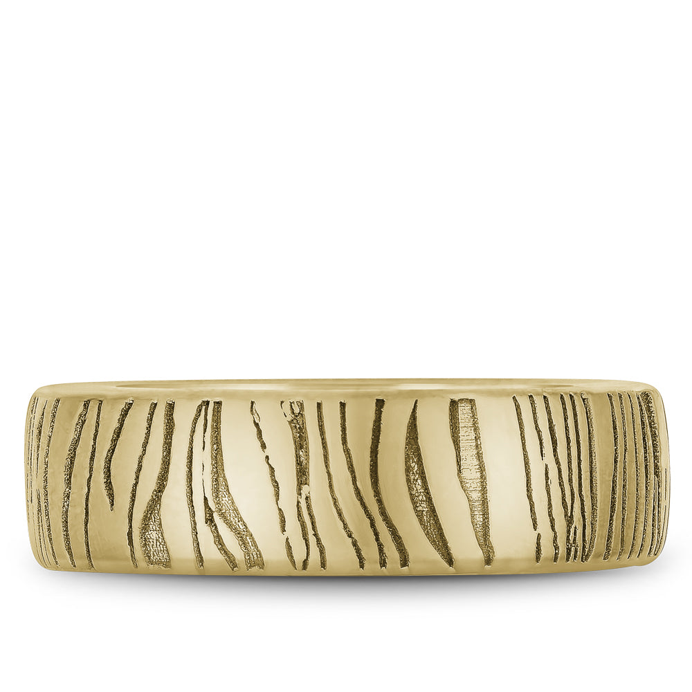 7.00mm Bleu Royale Wedding Band in Yellow Gold