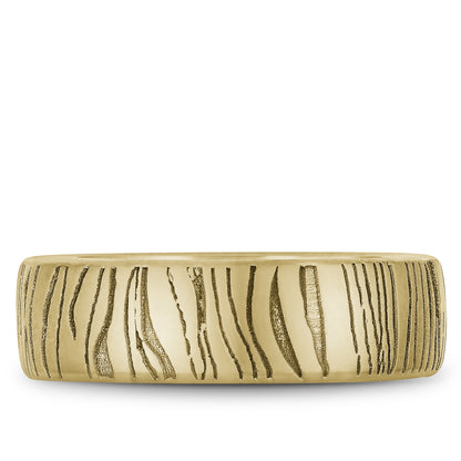 7.00mm Bleu Royale Wedding Band in Yellow Gold