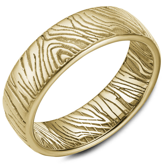 7.00mm Bleu Royale Wedding Band in Yellow Gold