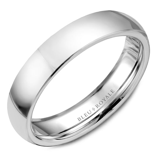 5.00mm Bleu Royale Wedding Band in White Gold