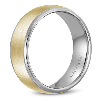 7.50mm Bleu Royale Wedding Band in Y&W Gold