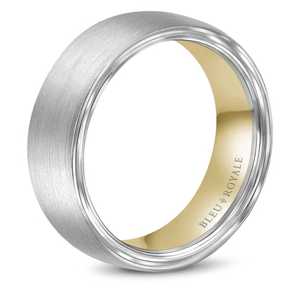 7.50mm Bleu Royale Wedding Band in W&Y Gold