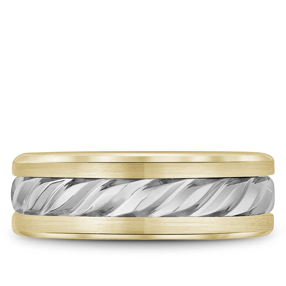 7.50mm Bleu Royale Wedding Band in W&Y Gold