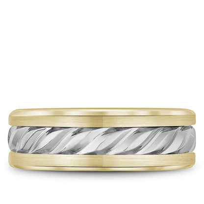 7.50mm Bleu Royale Wedding Band in W&Y Gold